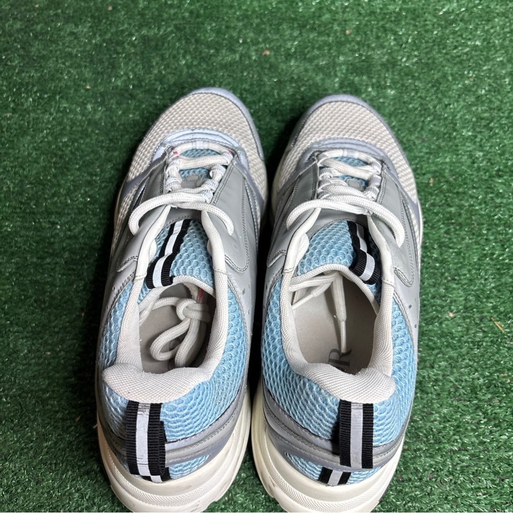 Size 46 / US 13 - Dior B22 Reflective Trainer White Blue White Gray - Picture 5 of 16